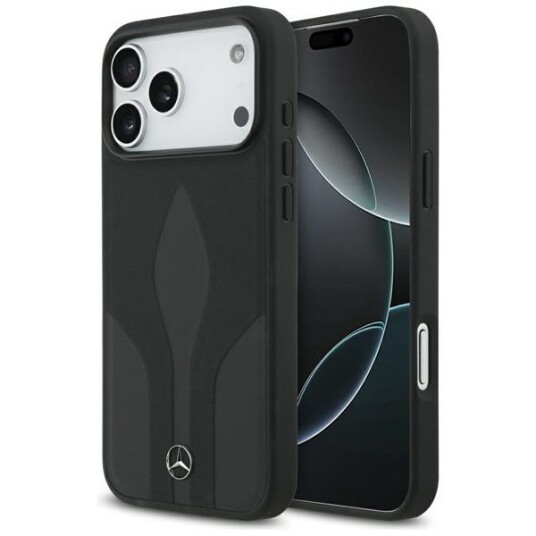 Mercedes Leather The Move Magsafe-Etuiet Til Iphone 17 Pro Max Svart