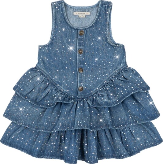 Konges Sløjd Kjole - Elba - Denim Sparkle - Konges Sløjd - 3 år (98) - Kjole - Blå