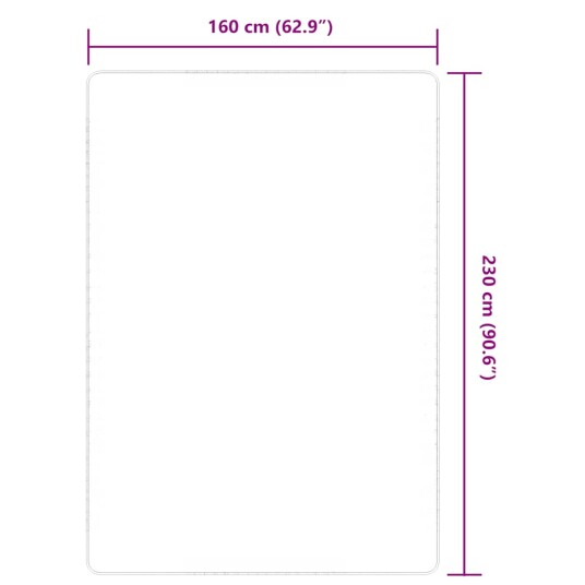 vidaXL Juteteppe med lateksbakside 160x230 cm naturell