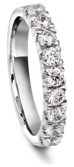 Moments by Pan Jewelry, Diamantring Unite i 585 hvitt gull 0,81 CT | 3,2 mm bredde