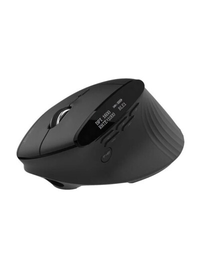 Acer Smart Fit Vertikal Trådløs Mus - 2.4 GHz, Bluetooth 5.0, Ergonomisk, Svart