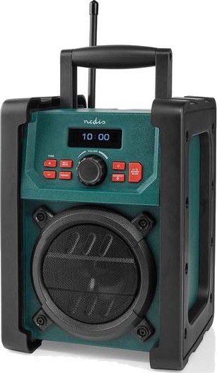 Nedis DAB+ Byggradio med Bluetooth - Bærbar Arbeidsradio - 15W - IP65 Nedis DAB+ Byggradio med Bluetooth - Bærbar Arbeidsradio - 15W - IP65