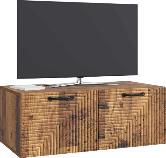 Vegghengt TV skap Gammelt tre 78,5 x 41 x 30 cm Konstruert tre Vegghengt TV skap Gammelt tre 78,5 x 41 x 30 cm Konstruert tre