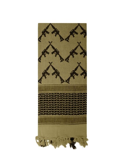 Rothco Tactical Partisan Scarf 'Crossed Carbines' Grønn Oliven