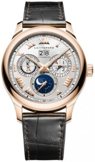 Chopard Herreklokke 161927 5001 L.U.C Lunar Sølvfarget/Lær Ø43 mm