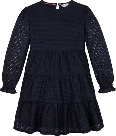 Tommy Hilfiger Broderie Anglaise kjole desert sky