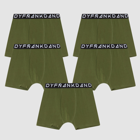 Frank Dandy Boxershorts 5 pack Grønn Olive L Frank Dandy Boxershorts 5 pack Grønn Olive L