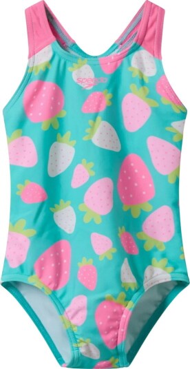 Speedo Badedrakt - Placement - Aqua Breeze - Speedo - 4 år (104) - Badetøy Rosa Turkis