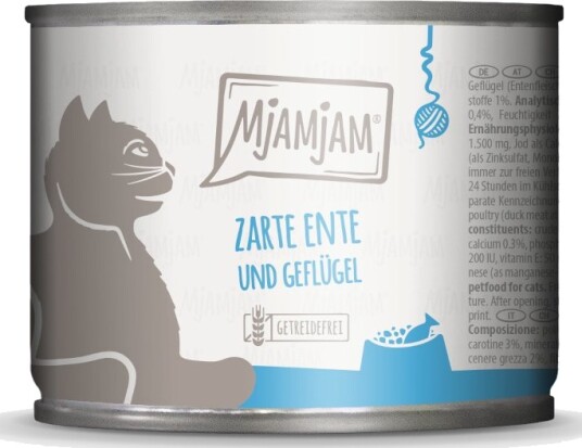 Mjamjam Våtfôr Sart And & Fjærkre 6 X 200 G