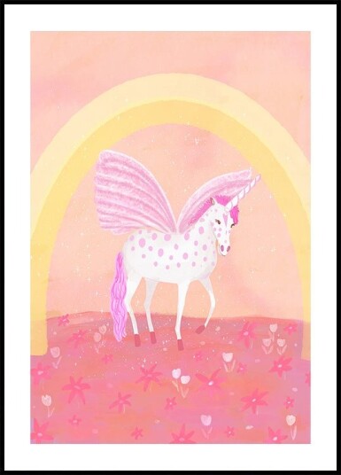Pink Unicorn Plakat Plakat / 40x50cm