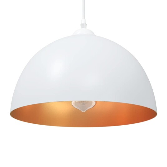 R 2 Stk Høydejusterbar E27 Hvit Ø 30cm Metall R 2 Stk Høydejusterbar E27 Hvit Ø 30cm Metall