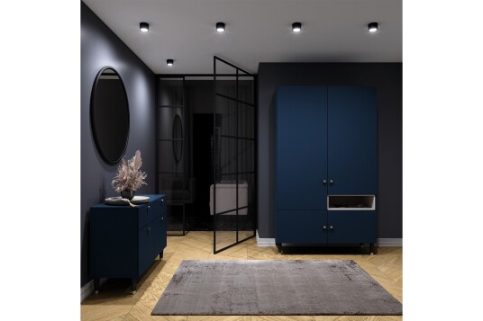 Plafond Vallum Rund Svart