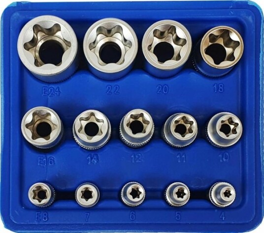 Sølv Sølv Sett Torx Støtte 14 Stk/Sølv Ex10628