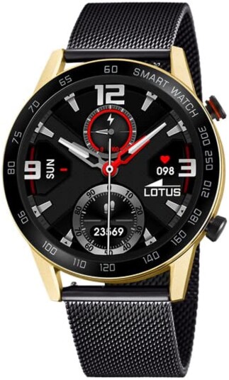 Lotus Herreklokke 50019/1 Smartime Sort/Stål Ø45 mm