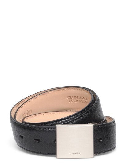 Calvin Klein Dress Plaque Pebble 35Mm Adj Black 85 Calvin Klein Dress Plaque Pebble 35Mm Adj Black 85