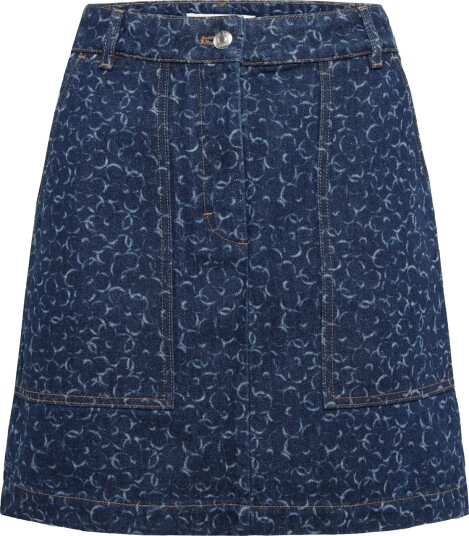 Maison Kitsune Mini Denim Skirt Navy 25