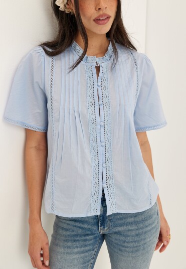 Bubbleroom Pleated Detail Blouse