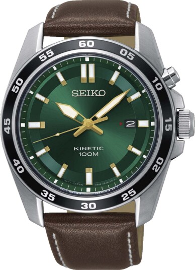Seiko Mens Kinetic SKA791P1 - Herre - 43 mm - Analog - Kvarts urverk - Hardlex Crystal Mineralglass