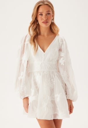 Bardot Eva Chiffon Mini Dress 110601 Orchid White 44UK16
