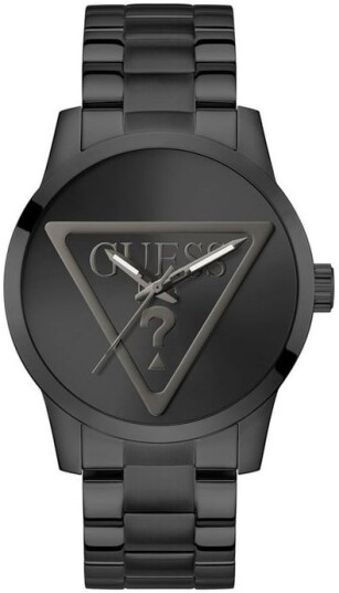 Guess Herreklokke GW0782G2 Badge Sort/Stål Ø44 mm
