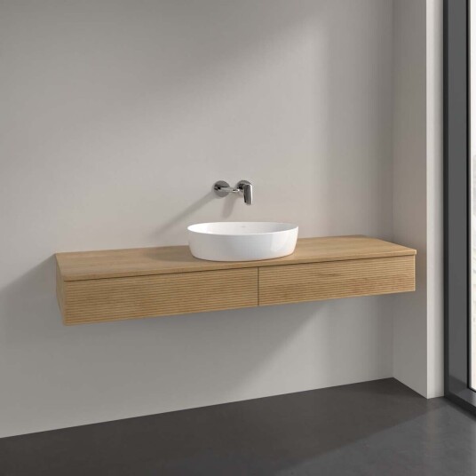 Villeroy & Boch Antao Servantskap med 2 skuffer 160x50x19 cm m/lys Eik