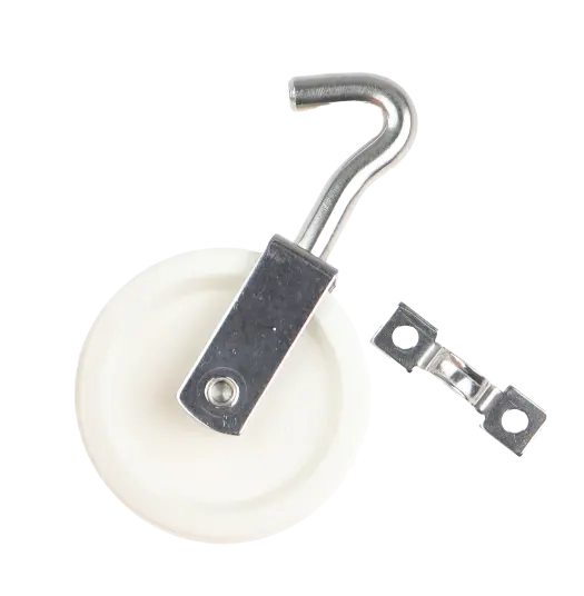 CAL Blokk m/ Nylonhjul   Enkel   Rustfri   65mm   trinse