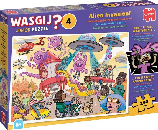 Wasgij Junior Puslespill 240 brikker Alien Invasion