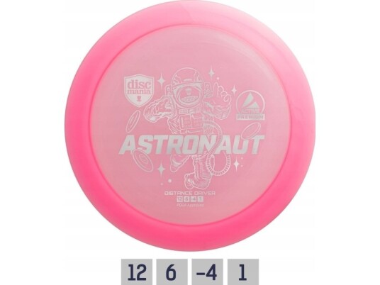 Rosa Rožine Diskgolfo Vasket Distance Driver Astronaut Active Premium Rožine