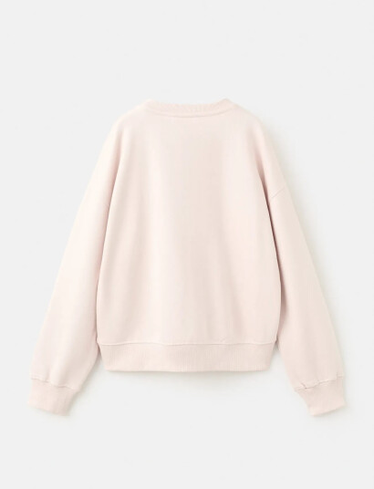 Mango Embroidered Cotton Sweatshirt Pink 11 12