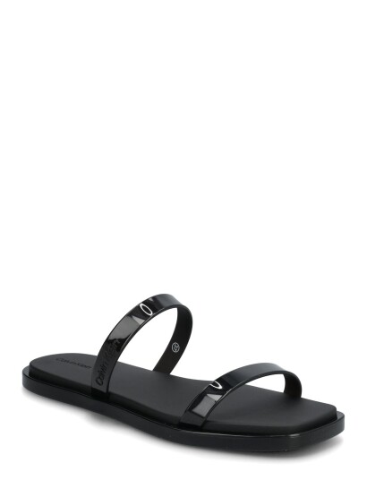 Calvin Klein Jelly Sndl Doub Bar Shiny St Tpu Black 37 Calvin Klein Jelly Sndl Doub Bar Shiny St Tpu Black 37
