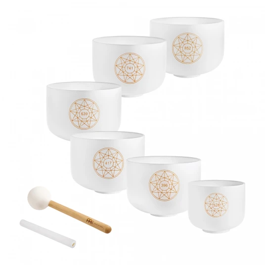 Meinl Sonic Energy Solcsbset Solfeggio Crystal Singing Bowl Set