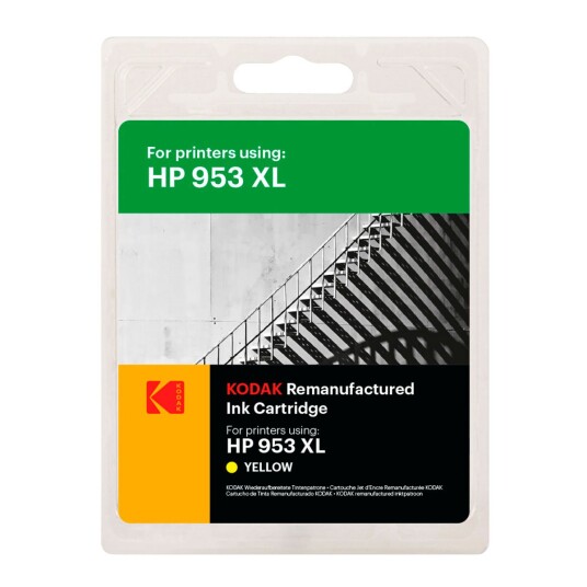 Kodak HP 953XL Blekkpatron 1600 sider resirkulert Gul Kodak HP 953XL Blekkpatron 1600 sider resirkulert Gul