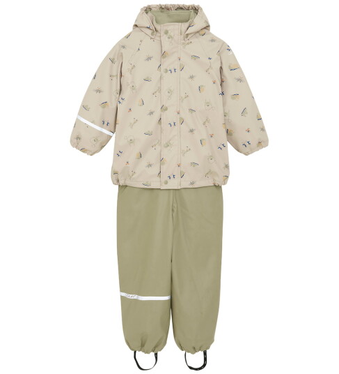 CeLaVi White Pepper Regntøy Sett Aop W. Fleece 90