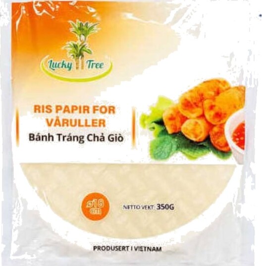 Lucky Tree Runde Rispapir til Vårruller 18 cm 350 gram (Vietnam)