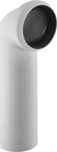 Toalettsete. PP 90° Ø 110 mm hvit