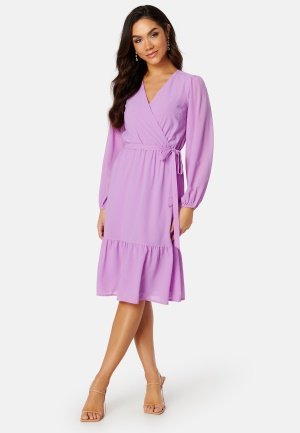 Happy Holly Linn midi Long Sleeve Dress Violet 40/42
