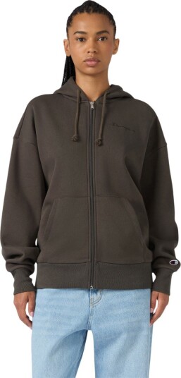 Champion   Hettegenser Full Zip Hoodie Sweatshirt   Grønn