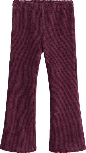 Lindex Flared Leggings In Corduroy Burgundy 116