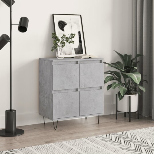 vidaXL Skjenk betonggrå 60x35x70 cm konstruert tre vidaXL Skjenk betonggrå 60x35x70 cm konstruert tre