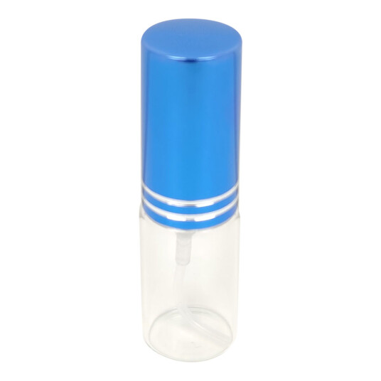 Sprayflaske med farget lokk - Atomizer for munnvann eller parfyme - 5 ml. BLÅ Sprayflaske med farget lokk - Atomizer for munnvann eller parfyme - 5 ml. BLÅ