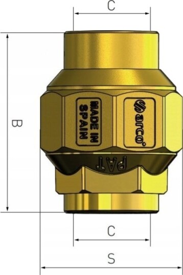 Arco Stop Tilbakeslagsventil Sopp Antikalk 3/4Gw X 3/4Gw Arco Stop Tilbakeslagsventil Sopp Antikalk 3/4Gw X 3/4Gw