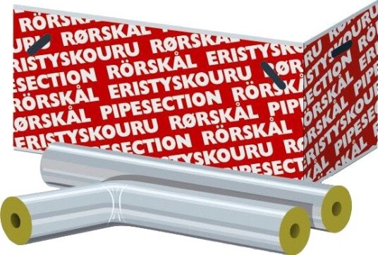 ROCKWOOL 79267 Rørskål 40 mm isolasjonstykkelse, med tape, Installasjon