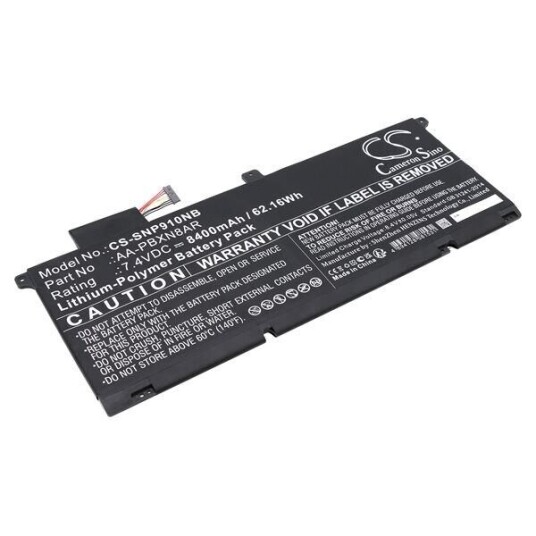 Samsung Series 9 NP900X4C-A02US batteri (8400 mAh 7.4 V, Sort) Samsung Series 9 NP900X4C-A02US batteri (8400 mAh 7.4 V, Sort)