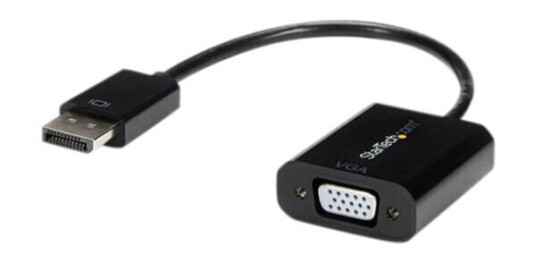 StarTech DisplayPort 1.2 til VGA Adapter 0,1 m Aktiv - Svart StarTech DisplayPort 1.2 til VGA Adapter 0,1 m Aktiv - Svart