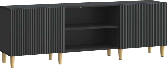 TV skap Svart 150 x 31 x 50 cm Konstruert tre TV skap Svart 150 x 31 x 50 cm Konstruert tre