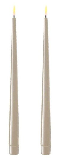 Deluxehomeart Middagslys Led 28 cm 2 stk sand