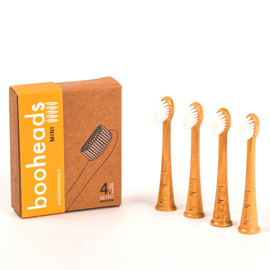 Booheads Bamboo Små børstehoder Til Philips 4 stk.