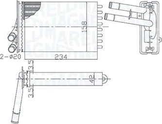 Varmeapparat register MAGNETI MARELLI 350218462000
