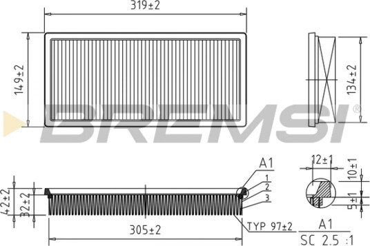 Luftfilter BREMSI FA1362