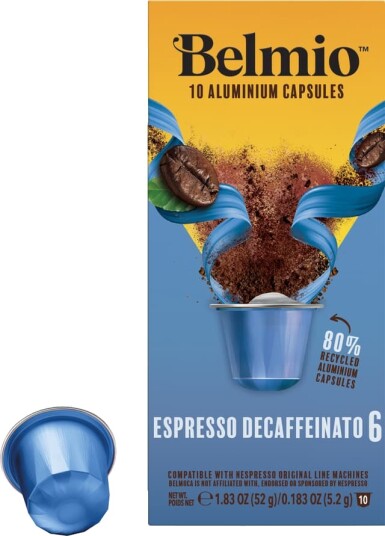 Belmio Espresso Decaffeinato kaffekapsler for Nespresso 10 pakning
